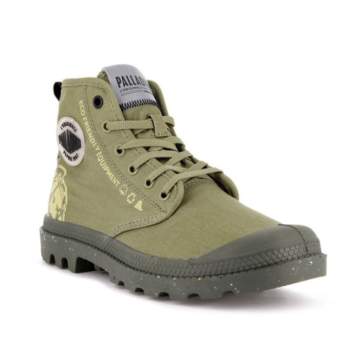 Bottes Palladium Pampa Organic Metro Homme Vert Olive | FR MLV945Z